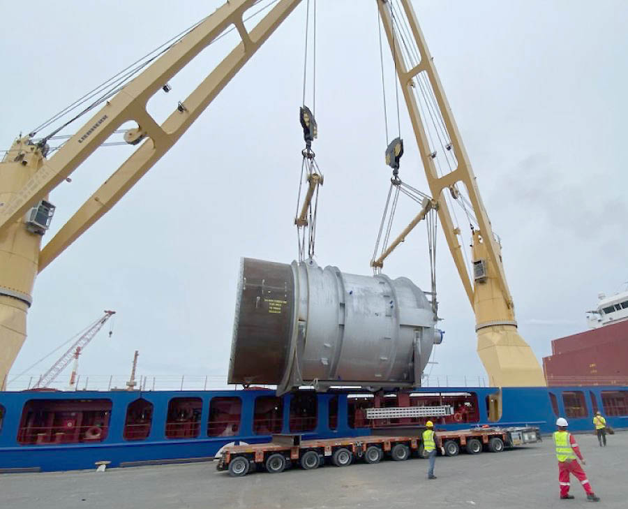 Desgagnés Logistik Valport loaded a 247MT Reactor onboard the BBC Kherson headed for Corpus Christi Texas